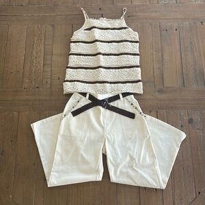 Trish Scully crocheted top and pant set